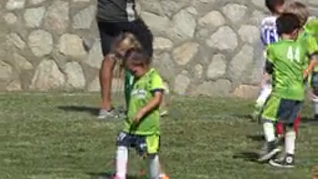 SAN JOSE DEL CABO MEXICO-2019: Children In Soccer Uniforms Walk Around On Field