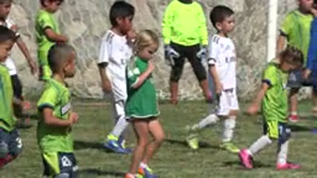 SAN JOSE DEL CABO MEXICO-2019: Children's Coed Soccer Team Preparing For Play On