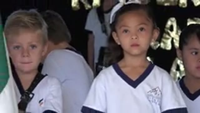 SAN JOSE DEL CABO MEXICO-2019: Little Boys And Girls About To Start Their Kindergarten Ceremony