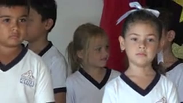 SAN JOSE DEL CABO MEXICO-2019: Kids Wearing White Shirts All Standing Next To