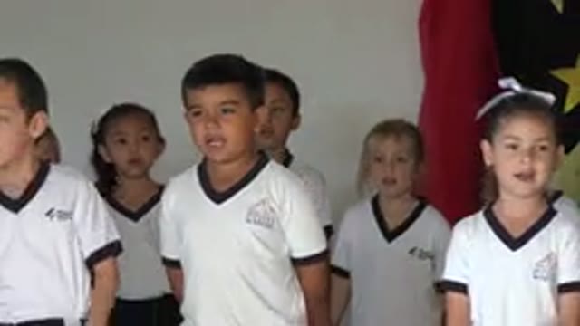 SAN JOSE DEL CABO MEXICO-2019: Choir Of Elementary School Children Singing In