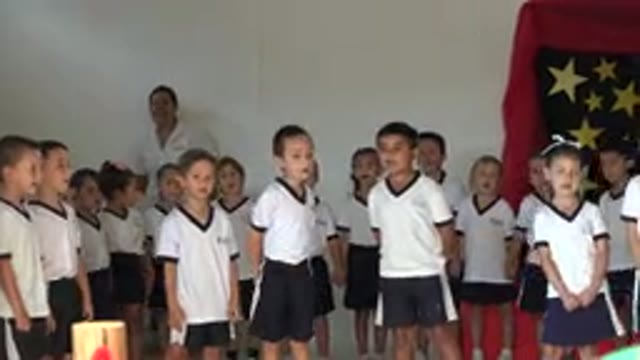 SAN JOSE DEL CABO MEXICO-2019: Numerous Little Boys And Girls Singing Wearing