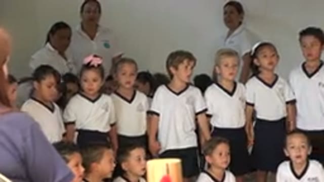 SAN JOSE DEL CABO MEXICO-2019: Little Kids In White Dress Are Standing In
