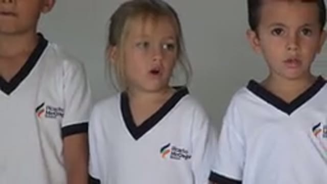 SAN JOSE DEL CABO MEXICO-2019: Kids Practice Singing In White Shirts For A Future Event