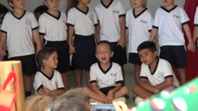 SAN JOSE DEL CABO MEXICO-2019: Cute Kids Singing Together In Choir