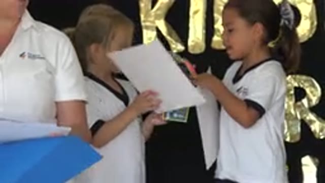 SAN JOSE DEL CABO MEXICO-2019: Little Kids Clapping and Celebrating at School Assembly