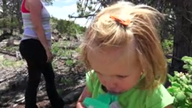 WESTMINSTER COLORADO-2016: Mum And Toddler In Green Shirt Drinking Juice From