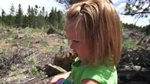 WESTMINSTER COLORADO-2016: Little Girl Feels Tired After Hiking in Garden