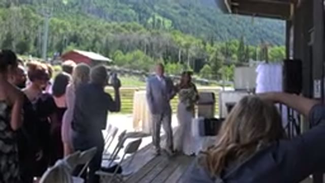 MESA COLORADO-2016: A Photographer Takes Photographs Of A Newlywed Couple As