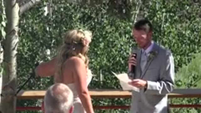 MESA COLORADO-2016: Groom Making His Vows To Bride On Their Special Day