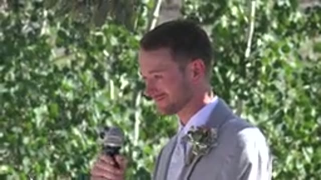 MESA COLORADO-2016: Groom Delivers His Vows To His Bride