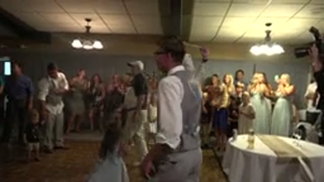 MESA COLORADO-2016: Wedding Party Happy People and Married Couple Celebrating