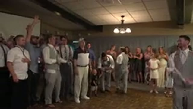 MESA COLORADO-2016: Guests At A Wedding Celebrating Outdoors