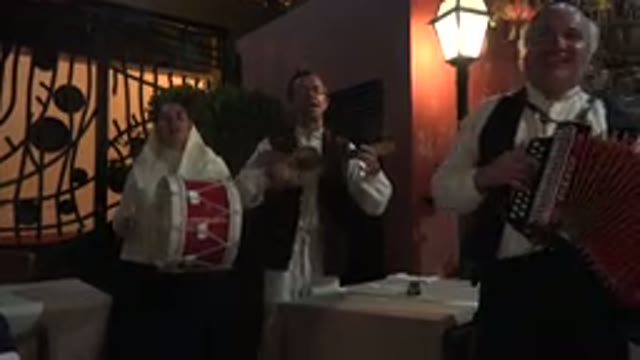 MADIERA PORTUGAL-2016: Folk Singer Band Performing Traditional European Music in Bar