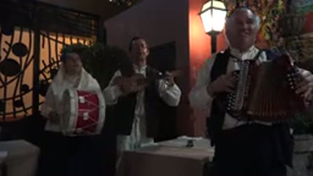 MADIERA PORTUGAL-2016: Three People Are Playing Instruments And Singing In A