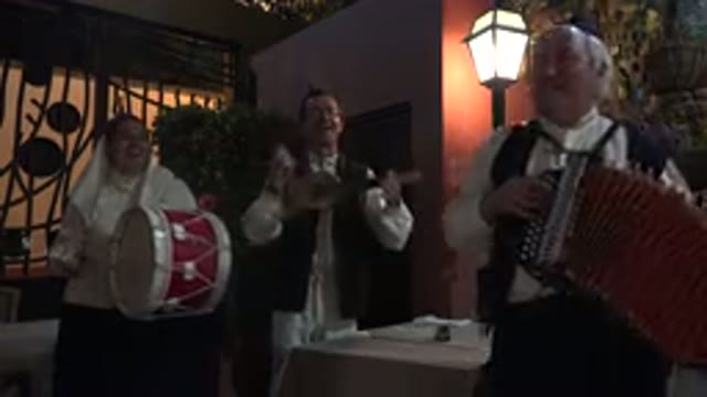 MADIERA PORTUGAL-2016: Musicians Playing Music in Restaurant