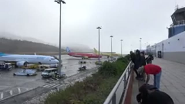 MADIERA PORTUGAL-2016: The Size Of Airplanes Always Surprises People Who Are