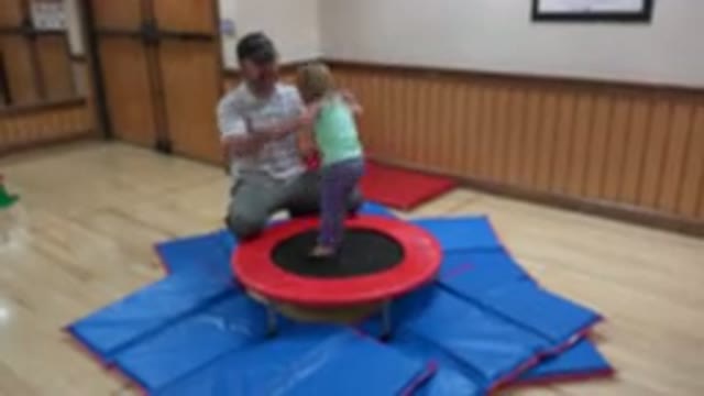 WESTMINSTER COLORADO-2016: Dad Gives Support To His Little Girl While She Jumps