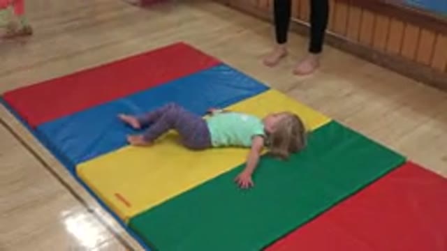 WESTMINSTER COLORADO-2016: A Little Girl Playing Jumping On Colorful Mattresses