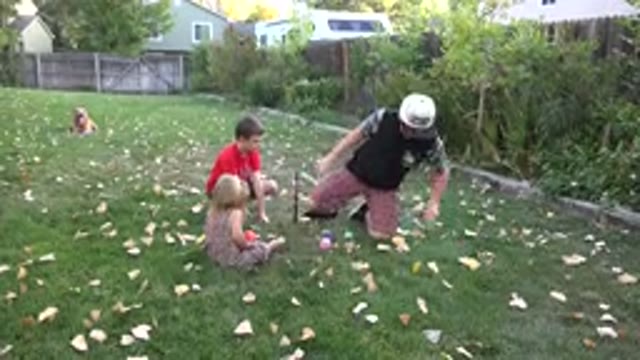 WESTMINSTER COLORADO-2016: Children Playing In The Home Garden