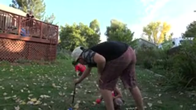 WESTMINSTER COLORADO-2016: Family And Dog Gathered In Backyard On A Sunny Day
