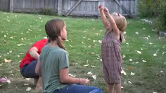 WESTMINSTER COLORADO-2016: Three Cousins Playing Happily in Backyard