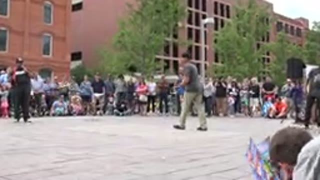 GRAND JUNCTION COLORADO-2017: A Street Performance Show with Dancers and Spectators
