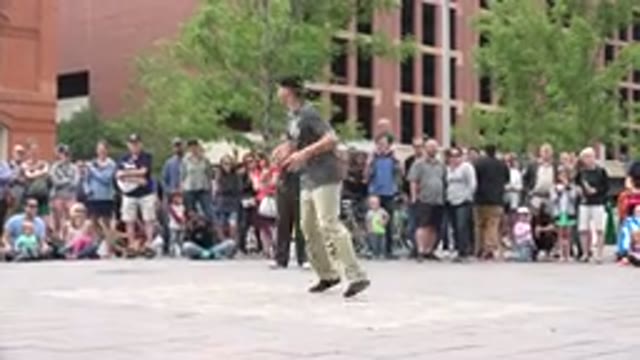 GRAND JUNCTION COLORADO-2017: Professional Street Dancer In Central City Getting