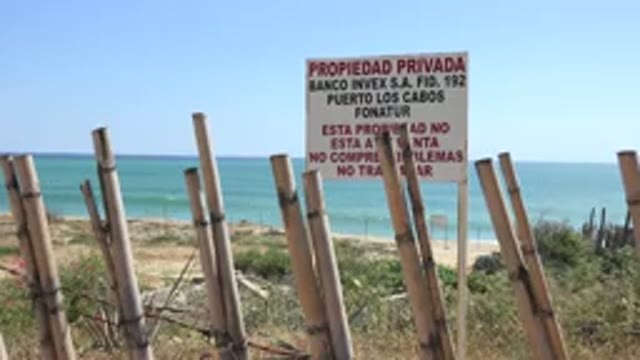 GRAND JUNCTION COLORADO-2017: Beautiful Beach Closed With Bamboo Fence And A