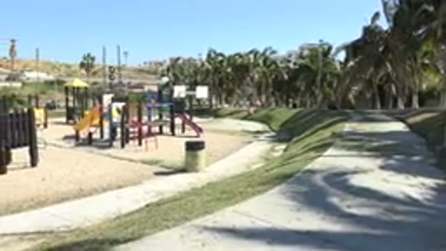 GRAND JUNCTION COLORADO-2017: Panning Across Children's Playground at City Park