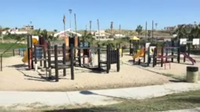 GRAND JUNCTION COLORADO-2017: Park People Dogs Playground Slide Monkey Bars