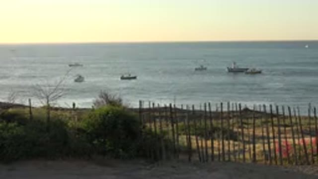 GRAND JUNCTION COLORADO-2017: Several Fishing Boats Just Off The Shore In A Lake