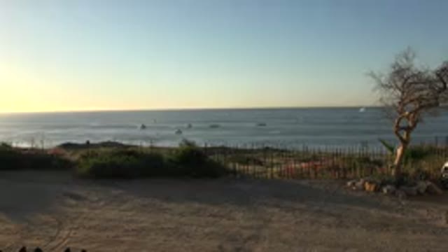 GRAND JUNCTION COLORADO-2017: Relaxing Landscape Wind Blowing Over The Ocean And Shore
