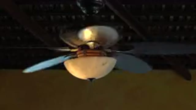 GRAND JUNCTION COLORADO-2017: White Ceiling Fan With Lamp And Rotating Helices