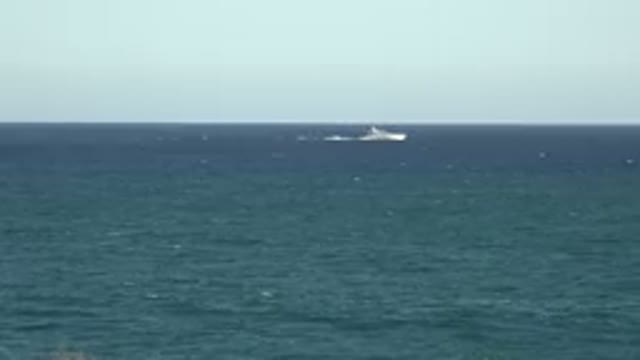 GRAND JUNCTION COLORADO-2017: White Boat Moving Speedily Across The Ocean On A