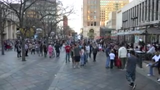 DENVER COLORADO-2016: Crowd In A Park A Lot Of People Talking Hot Weather Sunny