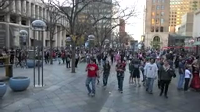 DENVER COLORADO-2016: A Crowd Is Enjoying Street Market With Family