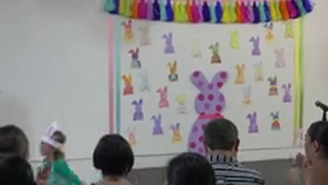 CABO SAN LUCAS MEXICO-2019: A Child Performing On School Stage At Easter Event