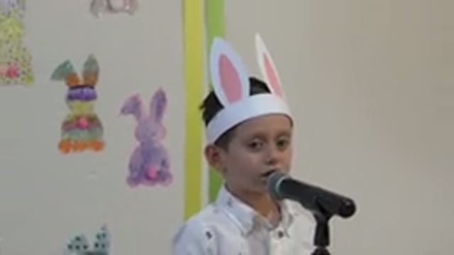 CABO SAN LUCAS MEXICO-2019: Children Speak Into The Microphone During An Easter Performance