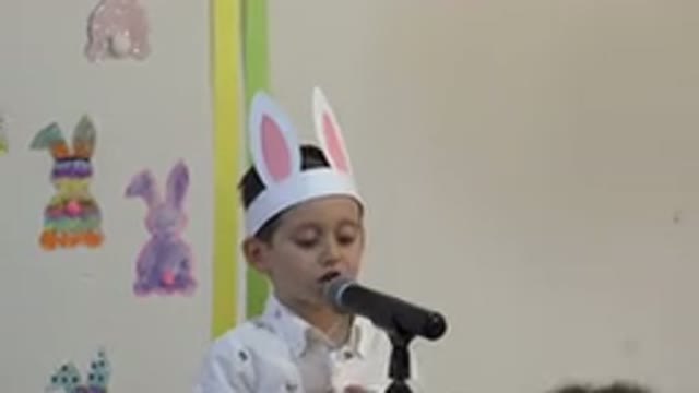 CABO SAN LUCAS MEXICO-2019: Little Boy Talks To The Microphone In School's Event