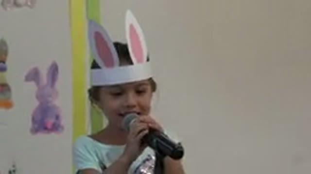 CABO SAN LUCAS MEXICO-2019: Girl Wearing Blue Shirt and White Rabbit Ears Talks