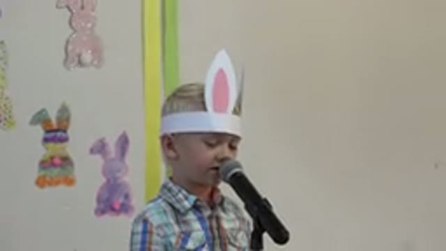 CABO SAN LUCAS MEXICO-2019: Little Boy Giving a Speech During the Easter Celebration