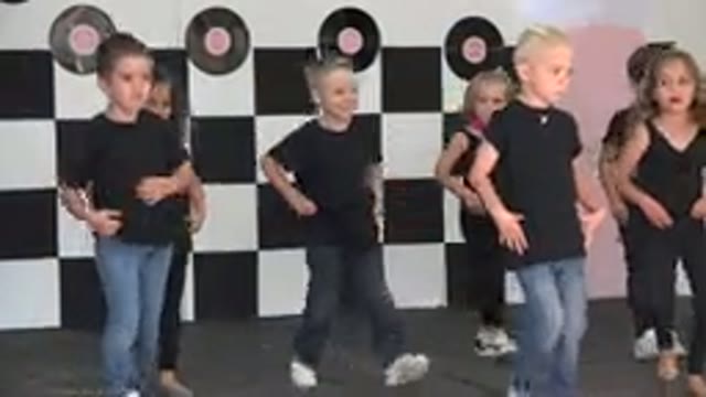 CABO SAN LUCAS MEXICO-2019: Kids Having Fun While Doing A Fifties Fun Dance Show