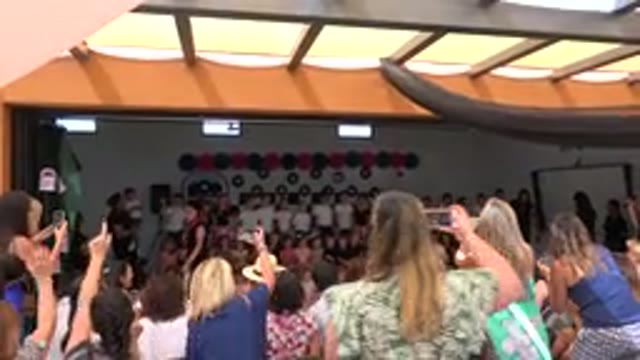 CABO SAN LUCAS MEXICO-2019: School Ceremony For Little Children Graduation With Parents