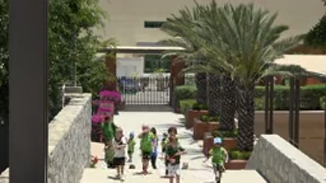 CABO SAN LUCAS MEXICO-2019: Children Arrive Excited To Start Their School