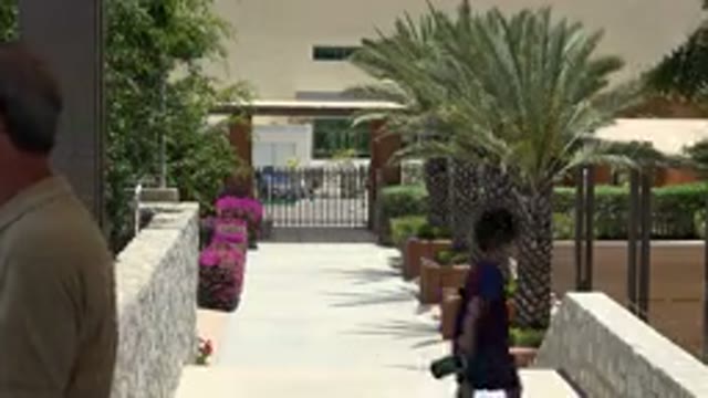 CABO SAN LUCAS MEXICO-2019: Child Walking With His Grandfather In The Lobby Of A