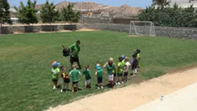CABO SAN LUCAS MEXICO-2019: Toddlers Warming Up And Getting Loose Before A Soccer Game