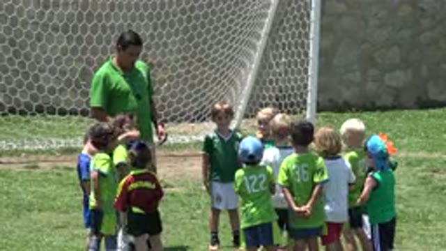 CABO SAN LUCAS MEXICO-2019: Kids Starting To Train The Game Football With The