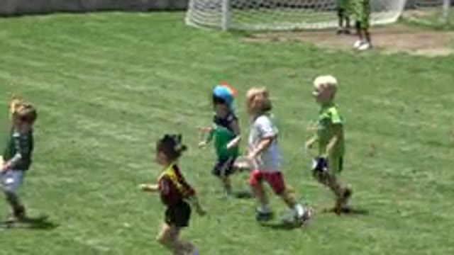 CABO SAN LUCAS MEXICO-2019: Little Kids Play Soccer On A New Grass Field