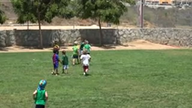 CABO SAN LUCAS MEXICO-2019: Small Children Playing Football And Two Little Girls